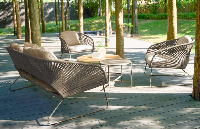 Sizilien Aluminium & Kordel Lounge Set