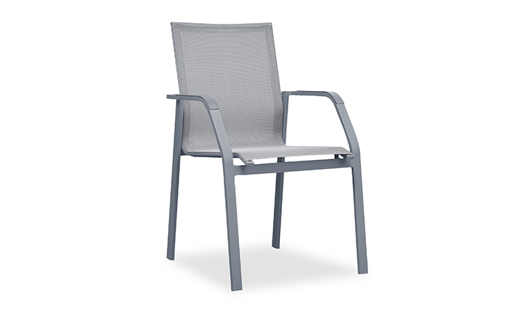 Eiger Aluminium & Textilen Gartenstuhl mit Armlehnen