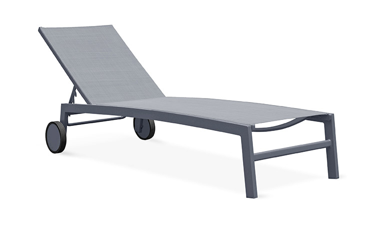 Siesta Aluminium & Textilen Liege mit Rollen