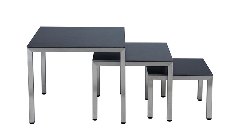 Caesar Edelstahl & Aluminium Beistelltisch