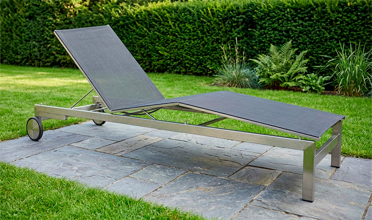 Lenox Edelstahl & Textilen Gartenliege