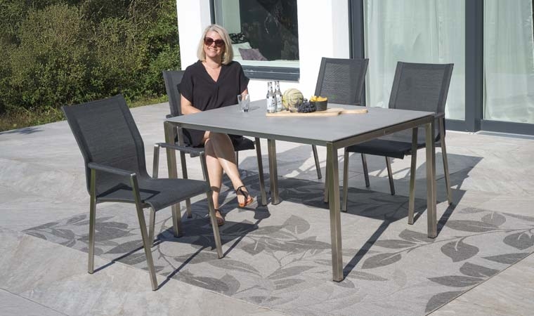 Miami Edelstahl Gartentisch