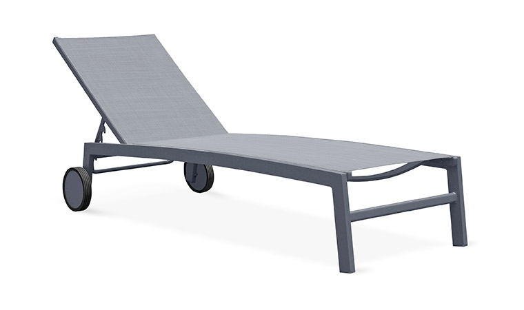 Siesta Aluminium & Textilen Liege mit Rollen